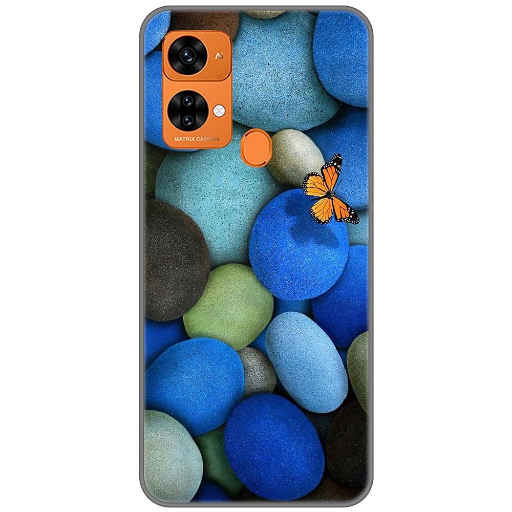 for Oukitel C33 Black Case 6.8inch Soft Tpu Cute Cartoon Back Cover on OukitelC33 Full protection bumper Anti-fall shockproof