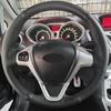 All Black Steering Wheel Leather Cover For Ford EcoSport 2014 2015 2016 2017