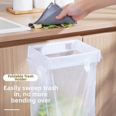 Foldable Trash Holder Hanging Trash Rack Cabinet Door Bin