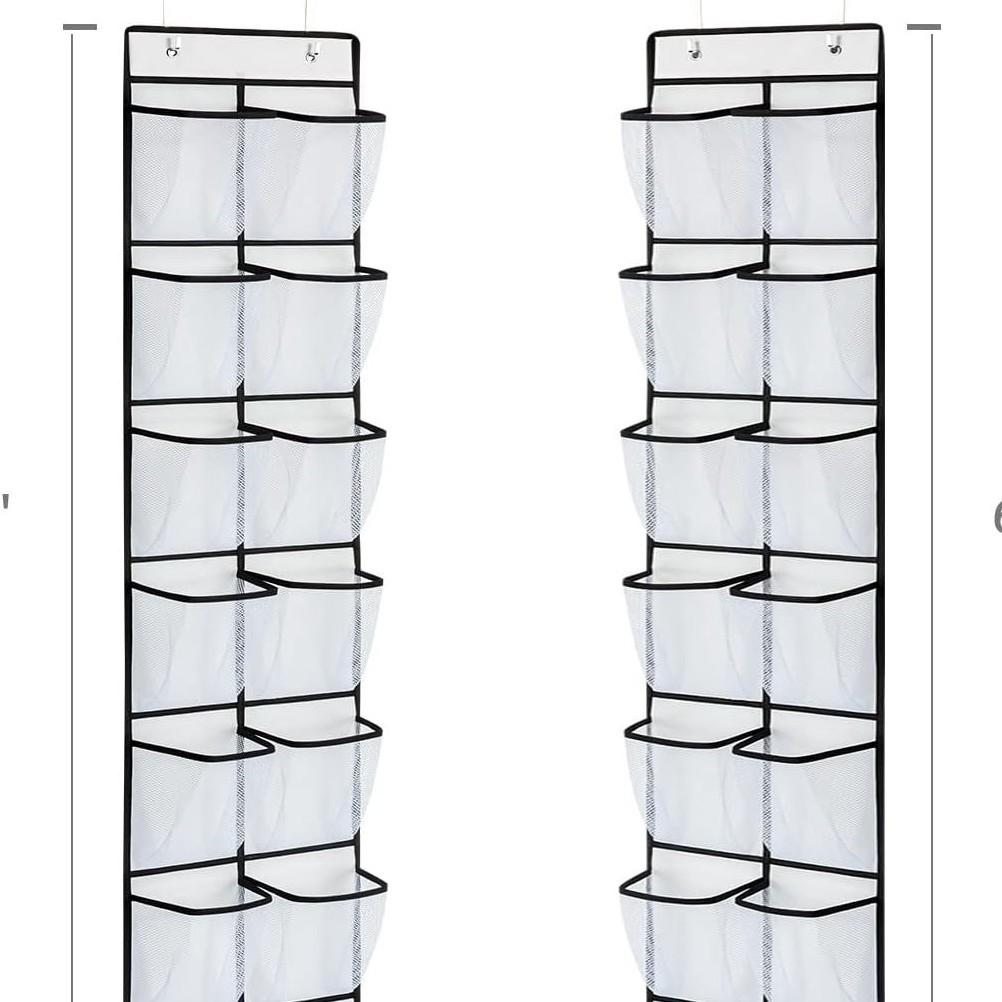 Kancalı 35 Bölmeli Kapı Üstü Ayakkabı Saklama Çantası