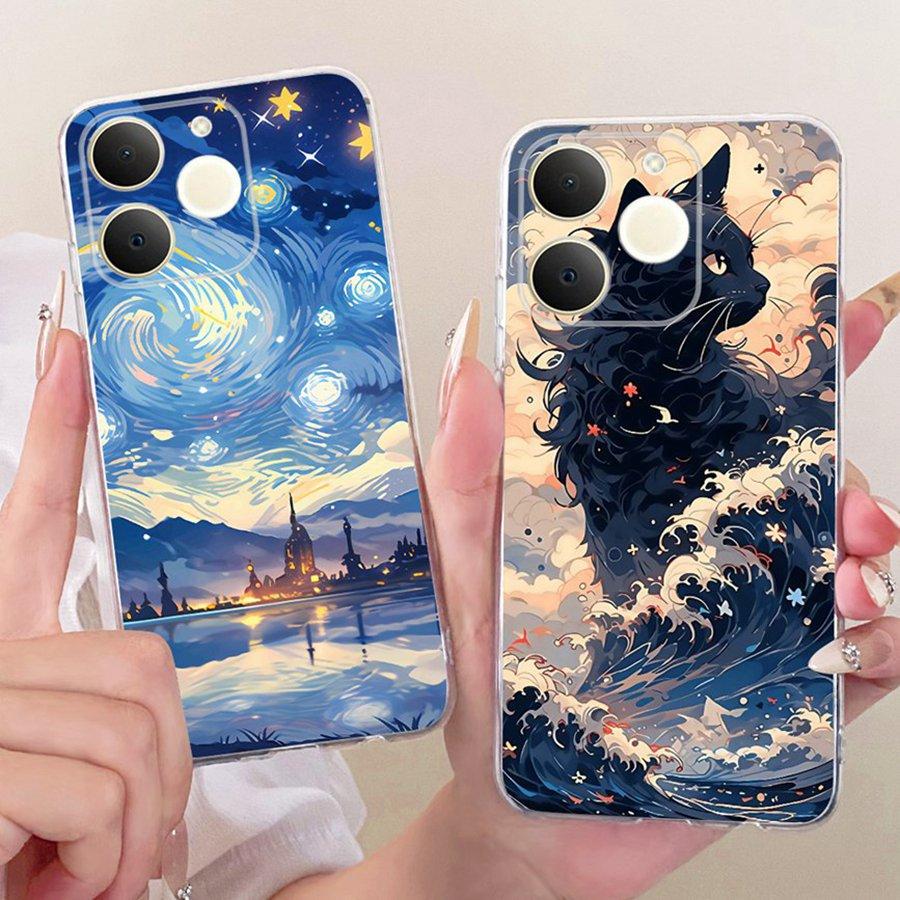 För Realme Note 70 70T Fodral Söt Katt Tecknad Mönster TPU-skydd För Realme Note70T Narzo 80 Lite Mjukt Silikon Fodral