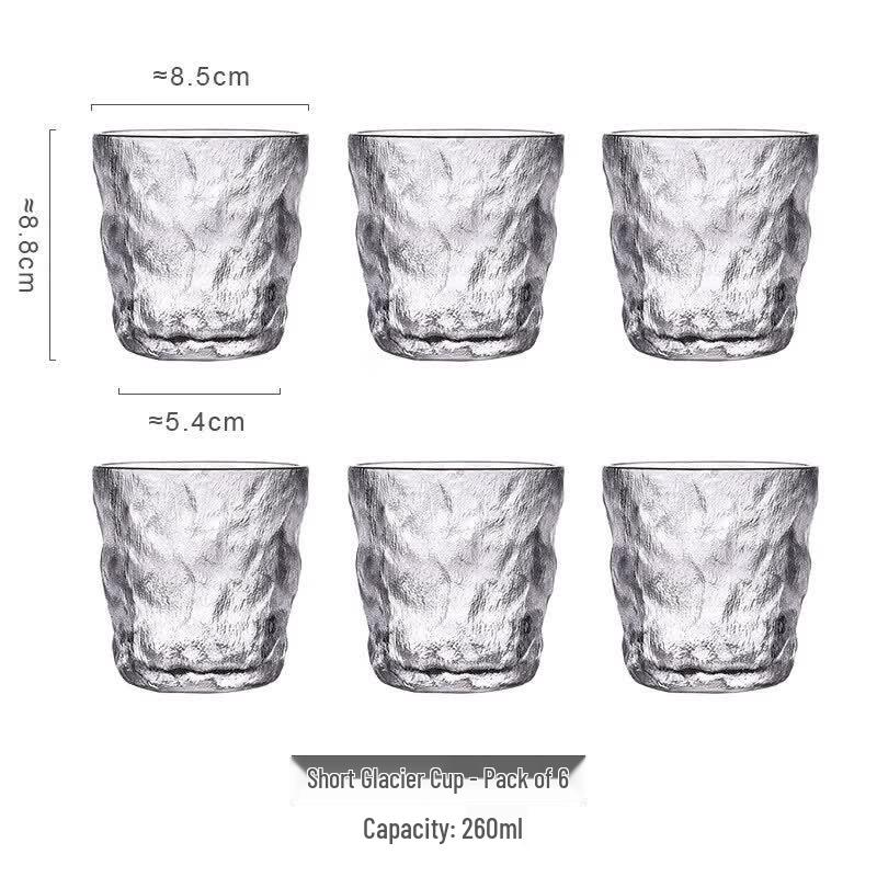 ZISIZ Iceberg Pattern Handmade Glass Set