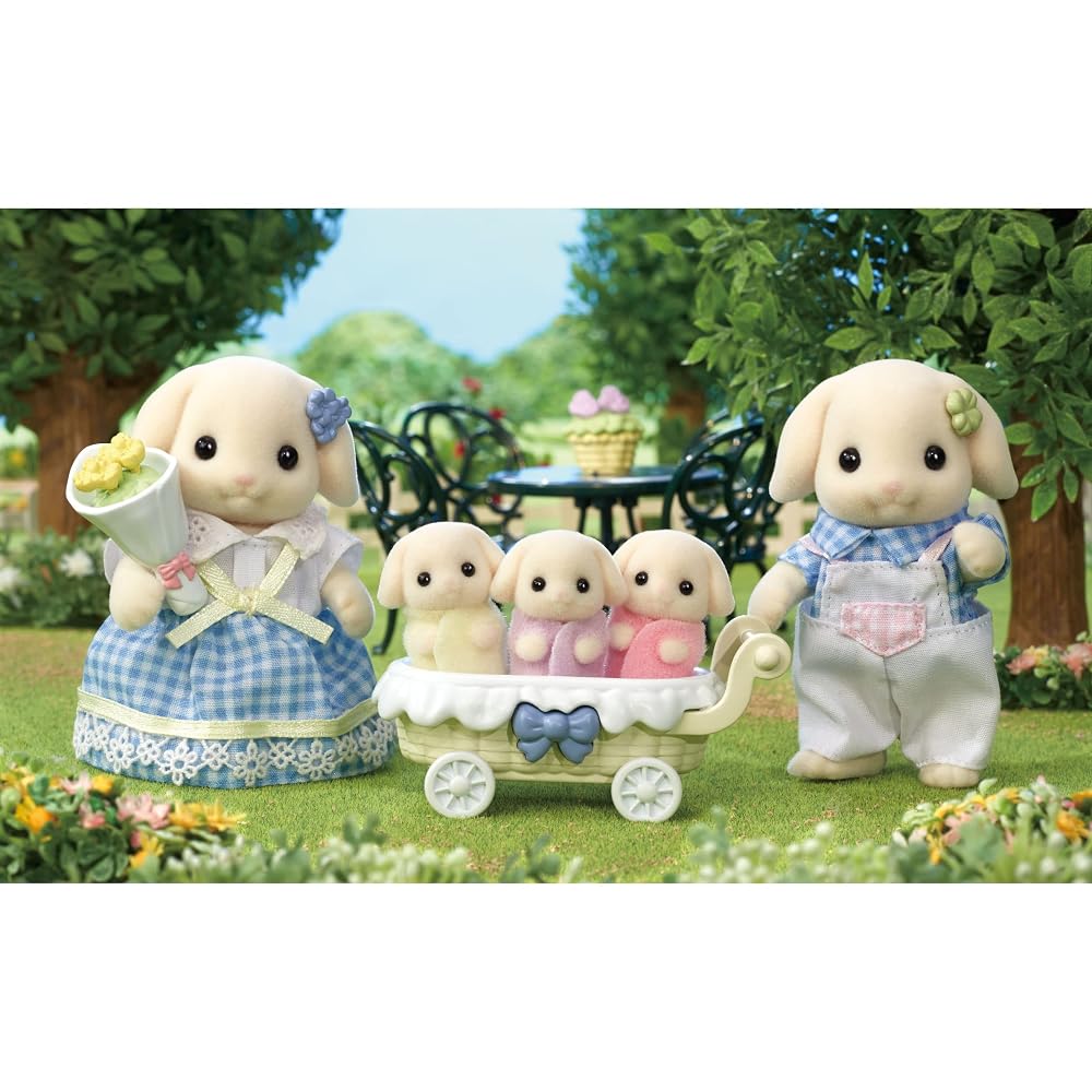 EPOCH Sylvanian Families Flora Rabbit Family Doll FS-50 Toy for Ages 3+