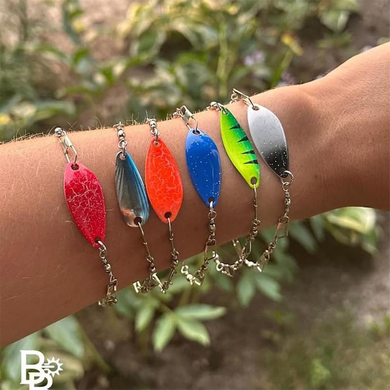 Verstellbares Outdoor-Sportarmband Legierung Angelköder-Anhänger Handgefertigte Haken-Designs Geschenk für Naturforscher