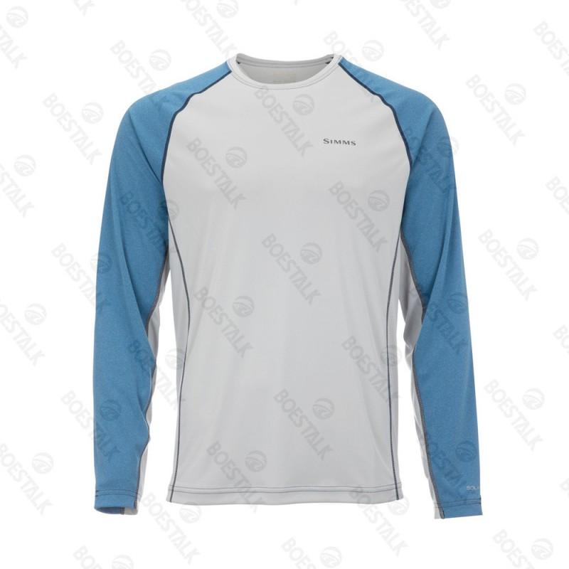 Mens Quick-Dry UV Protection Fishing T-Shirt Long Sleeve Crew Neck Outdoor Angling Summer Wear