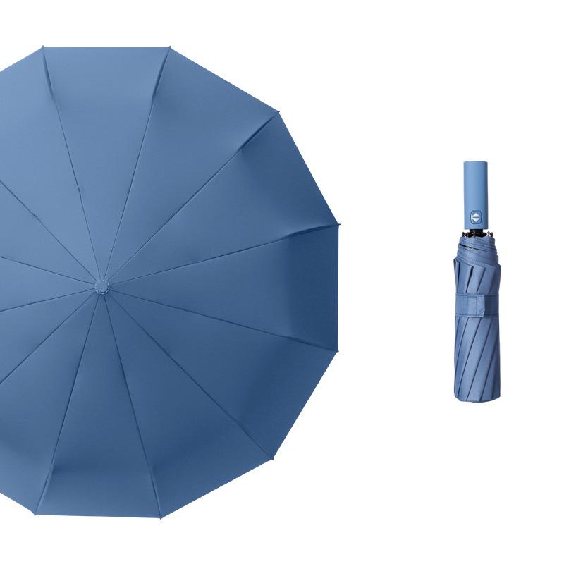 12-Rib Automatic Dual-Use Umbrella for Men & Women - Large, Sunshade & Rain Protection, UV Resistant