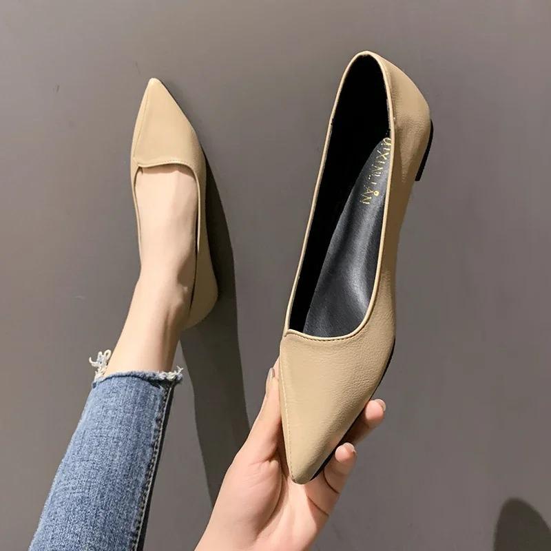 Zapatos de Moda para Mujer con Punta y sin Cordones Verano Mocasines para Mujer Cómodos Zapatos de Barco Amarillos para Señora Planos de Otoño Zapatos Mujer