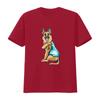 Funny Cartoon GerUnisex Shepherd I Love Mom Tattoo Print Casual T Shirt vintage Washed homme graphic designer clothes Stylish