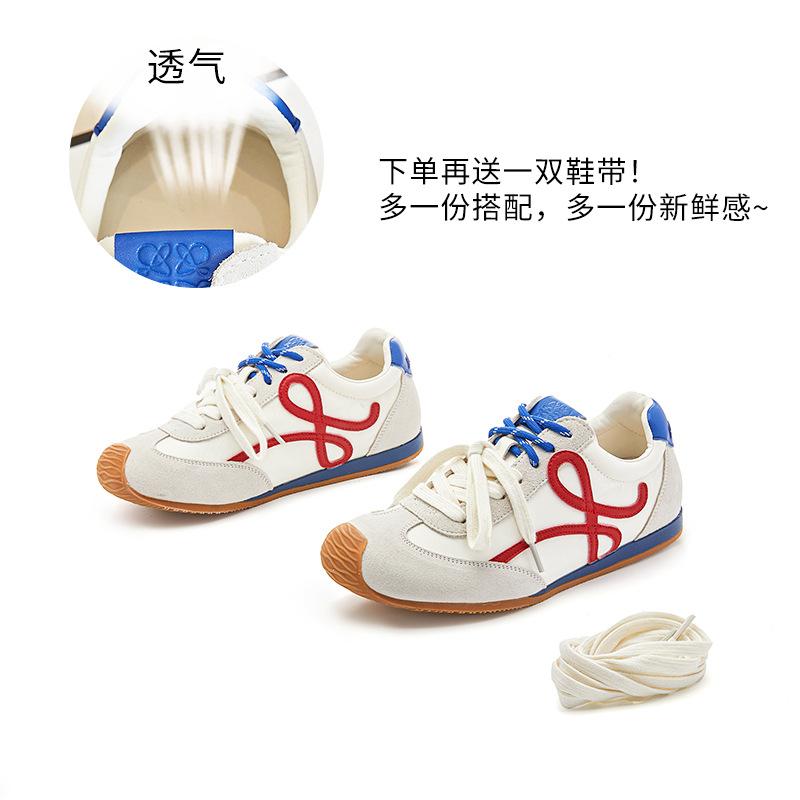 inner height increase 4cm pair of shoelaces Dexun shoes 2025 autumn new mango head Forrest Gump shoes women's casual sports shoes women