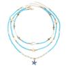 Pearl Starfish Necklace With Shell Beads For Summer Beach Vacation Jewelry