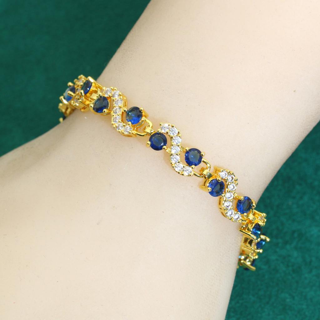 Korean Version of The Korean Jewelry Korean Version of The Fashion Gold Plated 18K Zircon Bracelet Gifts for Women