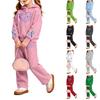 Girls' Print Hoodie and Sweatpants Set, 2-Piece Outfit for Casual Wear
