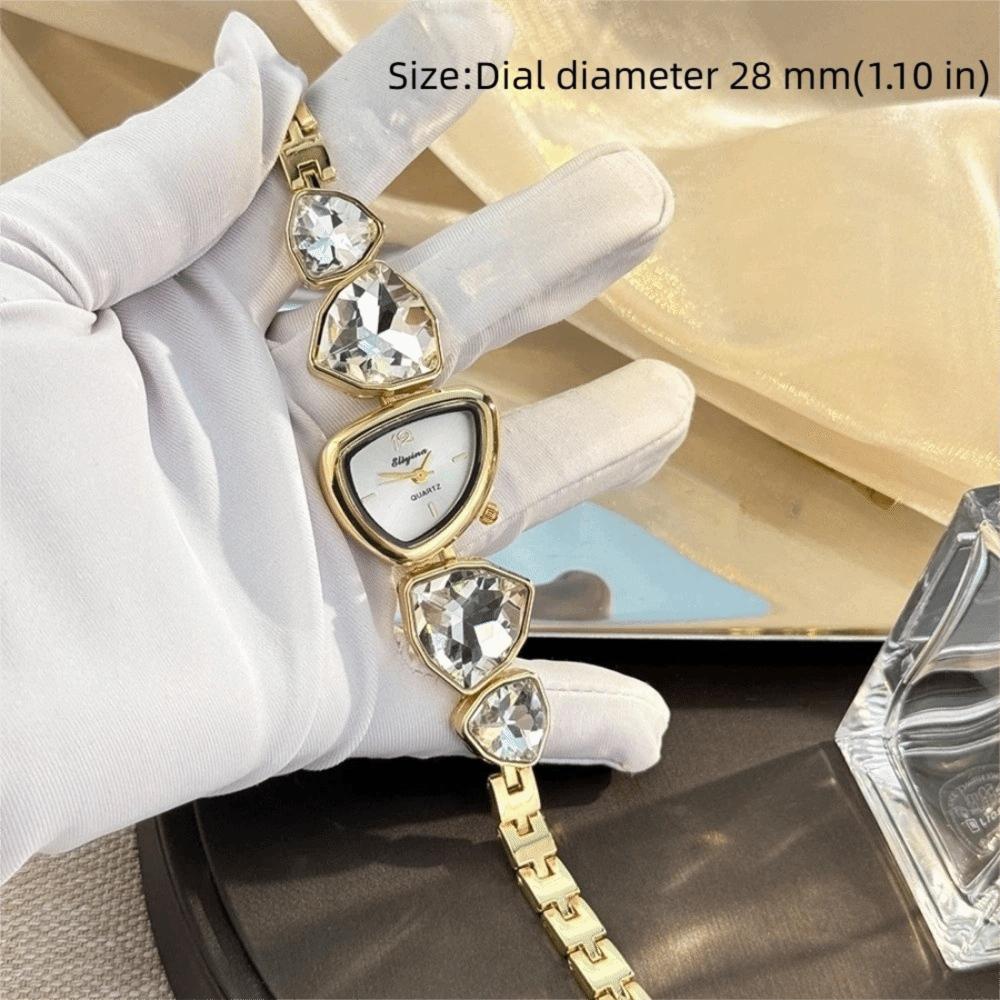 Modische unregelmäßige Damen-Quarzuhr mit Strasssteinen, buntem Zifferblatt, Armbanduhr, Damen-Armbanduhren, Geschenke