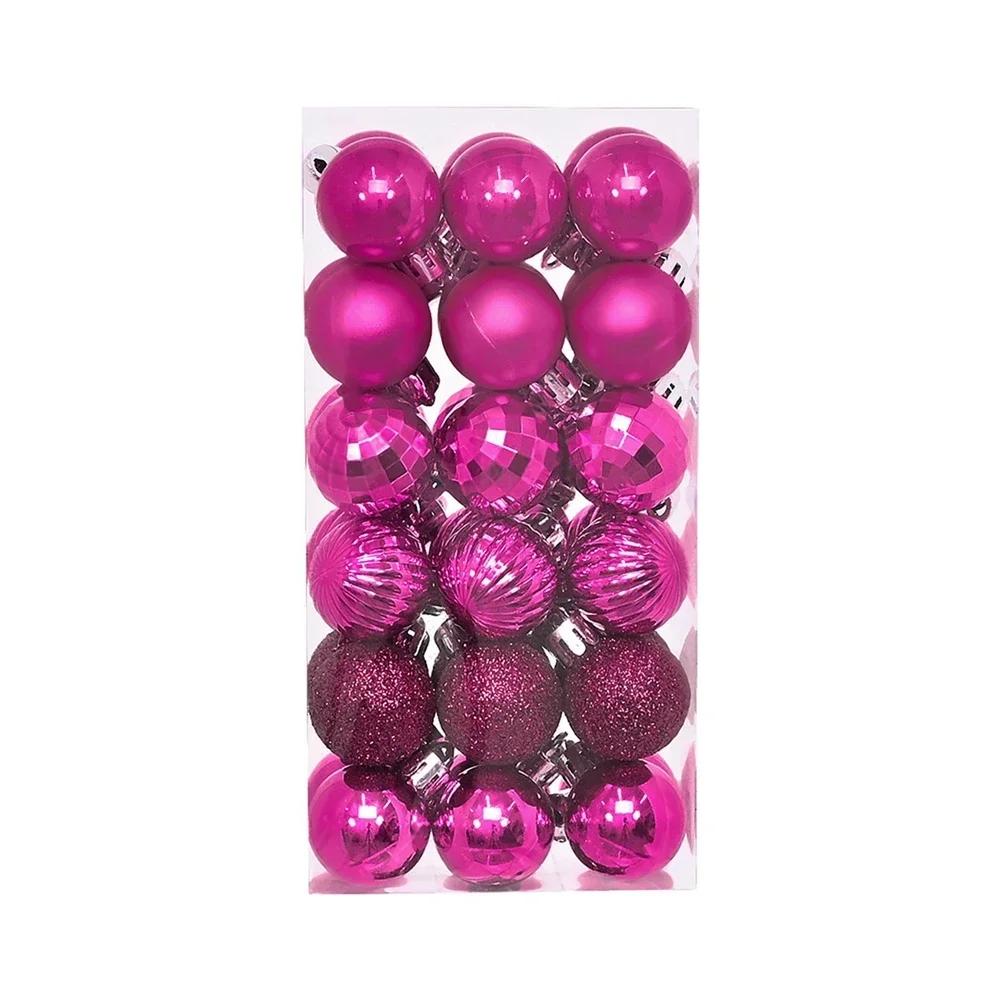 36Pcs/Box 3cm Christmas Ball Decoration Xmas Tree Pendent Ornaments for Home Decor New Year Party Supplies Christmas Gifts