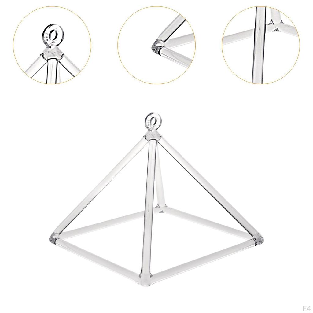 Quartz Crystal Pyramid Clear Sound Healing for Therapy Yoga Meditation
