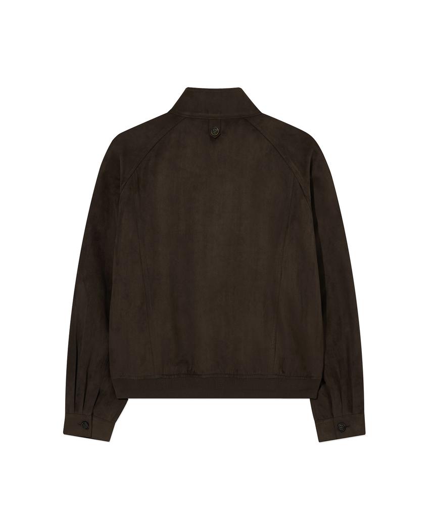 Covernat Woman Suede Harrington Jacket Brown