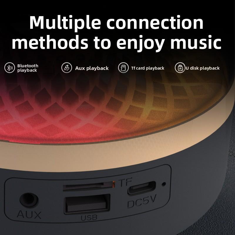 Transparent Bluetooth Speaker, Harman Crystal Style Subwoofer, RGB Atmosphere Lamp, Wireless Stereo Audio for Home