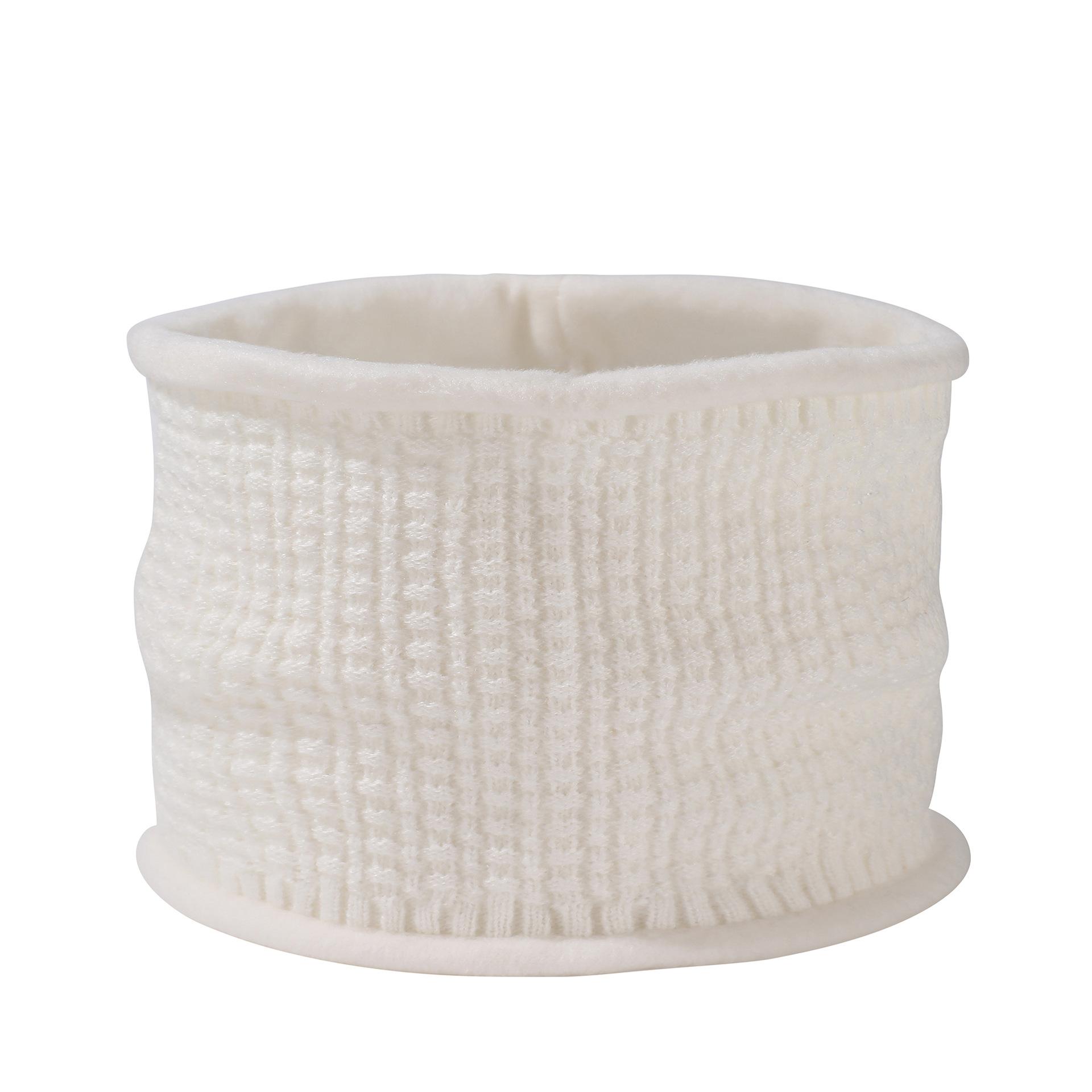 

Мужской и женский зимний теплый шейный платок, однотонный флисовый шейный платок, корейский стиль, толстый вязаный шерстяной шейный платок белый