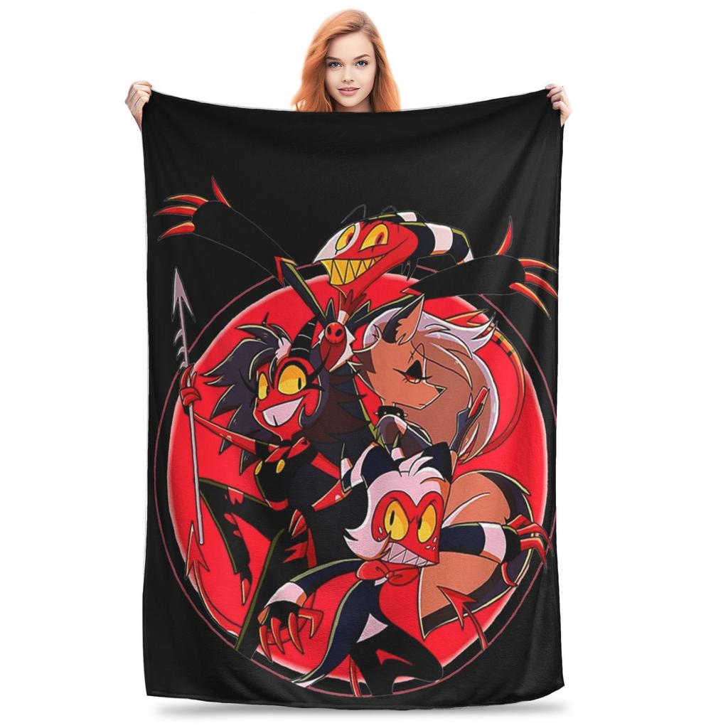 Loona Wolf Flannel Throw Blankets  Blanket for Home Travel Warm Bedroom Quilt