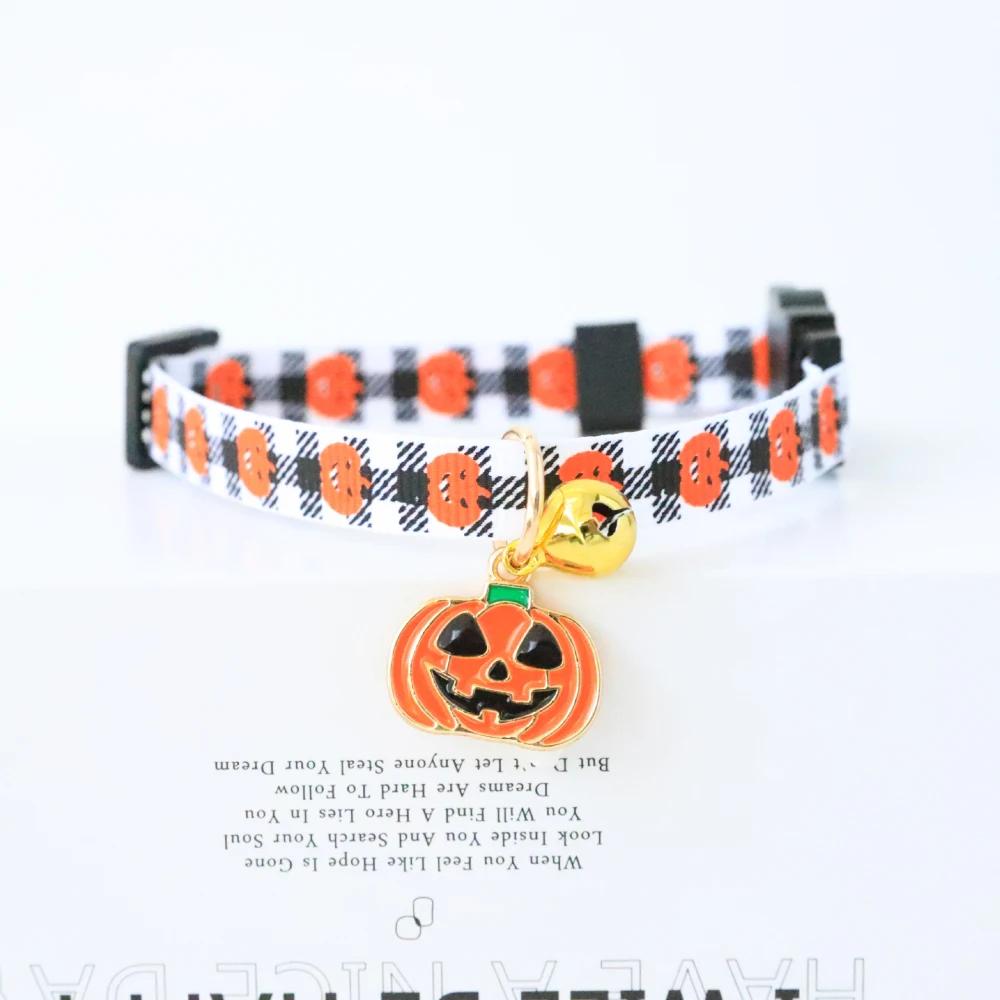 Halloween Cat Collars Adjustable Pet Collar Dog Necklace Kitten Puppy Pendant Pet Products Cat Accessories Halloween Decoration