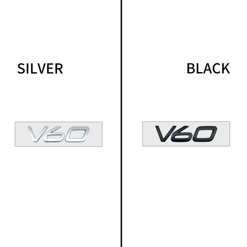 3D Car Styling Chrome Metal Black Silver Sticker Tail Emblem Rear Decal Letter Logo For Volvo T4 T5 T6 T8 B3 B4 B6 B8 V40 XC60