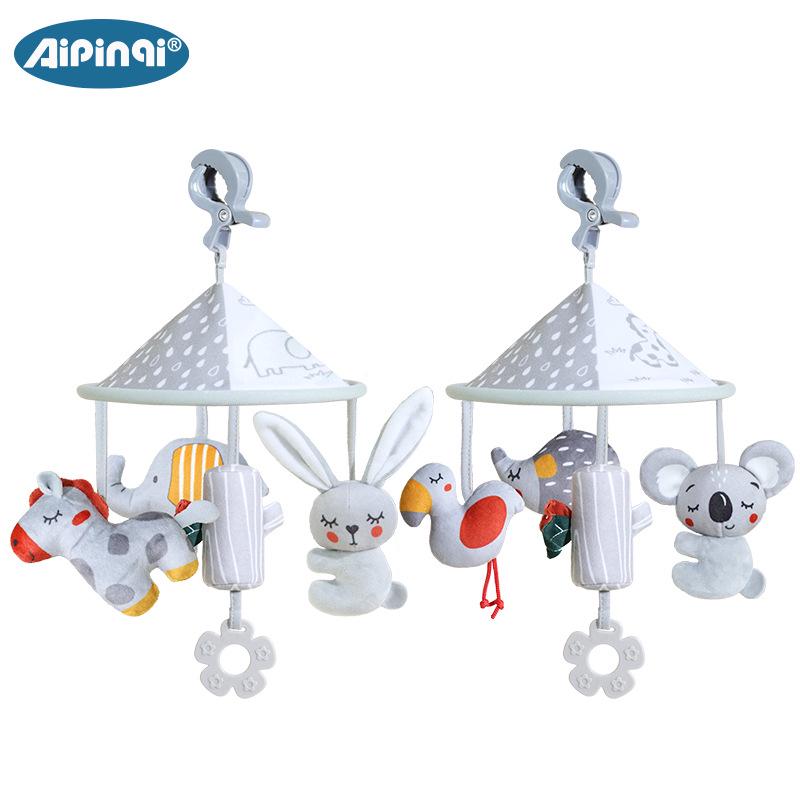 Aipinqi Nordic Style Baby Animal Stroller Hanging Plush Toy Pendant