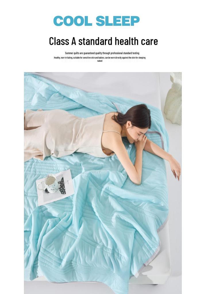 Cool Silk Summer Quilt: Breathable, Skin-Friendly for Dorm or Office Use