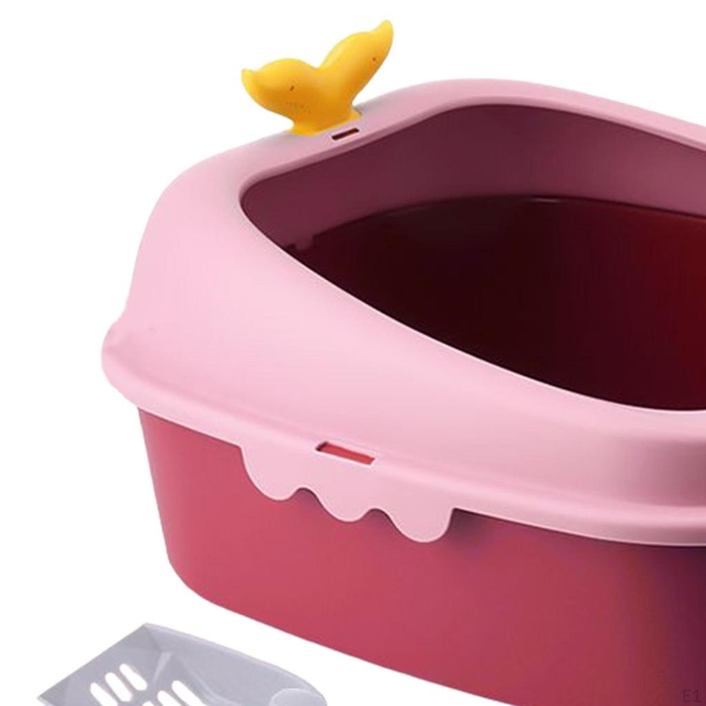 Cat Kitten Potty Toilet Open Top Pet Litter Tray PP Large Space Bedpan High Sided