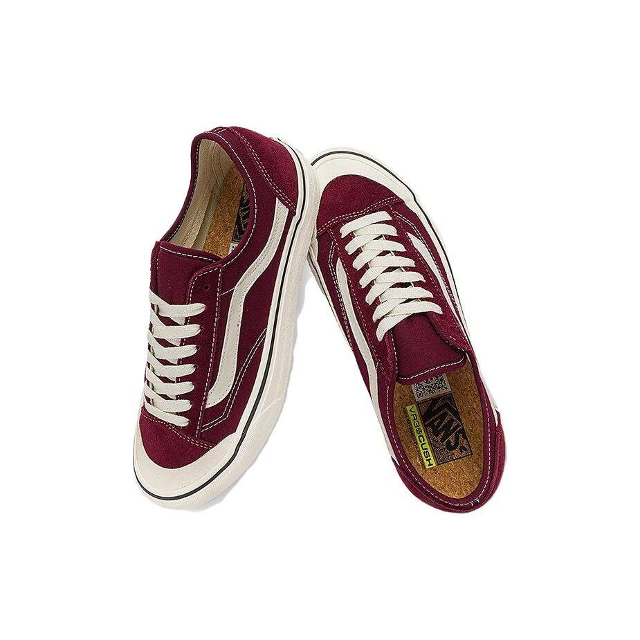 Vans Style 136 Decon VR 3 Comfortable Versatile Low-Top Skate Shoes Unisex Sneaker Purple Red VN0A4BX9BRG