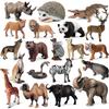 Wild Safari Animal Figurines: Giraffe, Elephant, Rhinoceros, Brown Bear, Tiger, Lion, Leopard, Hippopotamus - Solid Cognitive Toys