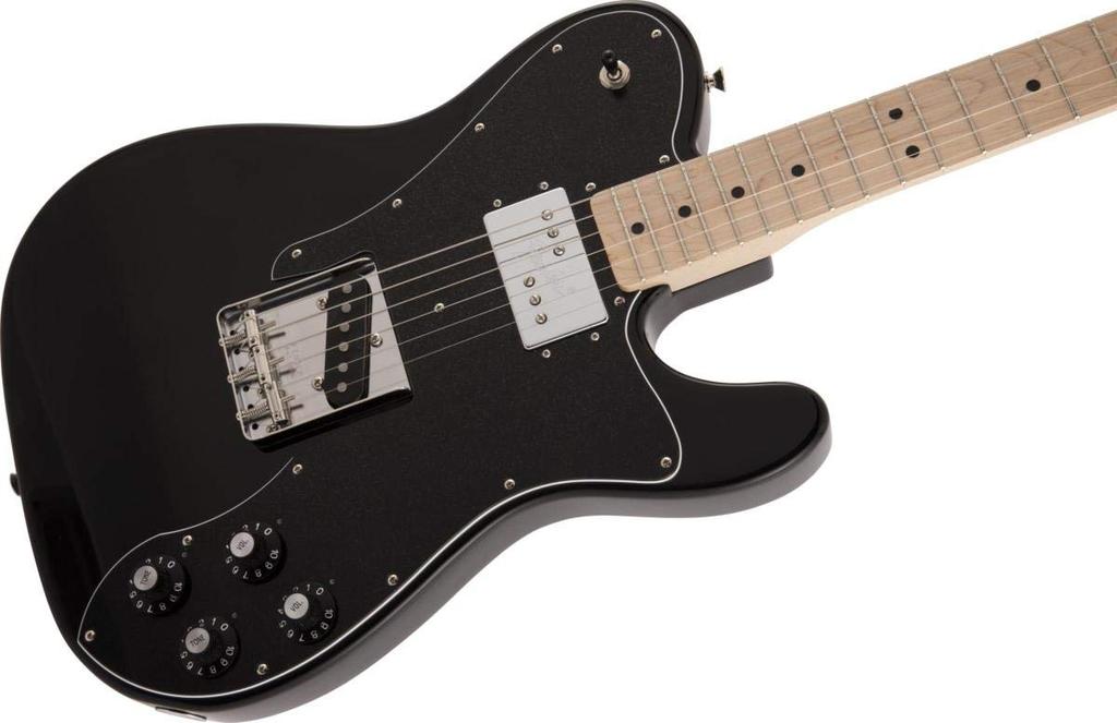 Fender Elektrická kytara vyrobená v Japonsku Tradiční 70. léta Maple Black Telecaster® Custom, hmatník,