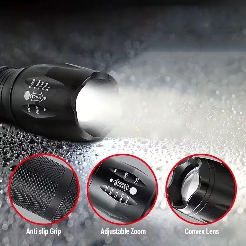 High-power Led Flashlight USB Rechargeable Torch Light with Battery Camping Hiking Lantern Emergency Lamp Tactical Flashlight