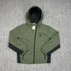 Mens Cotton Hooded Windbreaker Jacket Casual Sportswear Oversized Plaid Print Outerwear