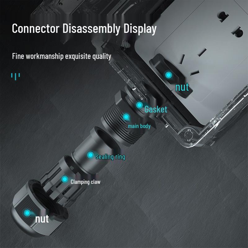 Nylon Cable Gland MG16A/MG32A Waterproof Round Edge Split Connector MG12A