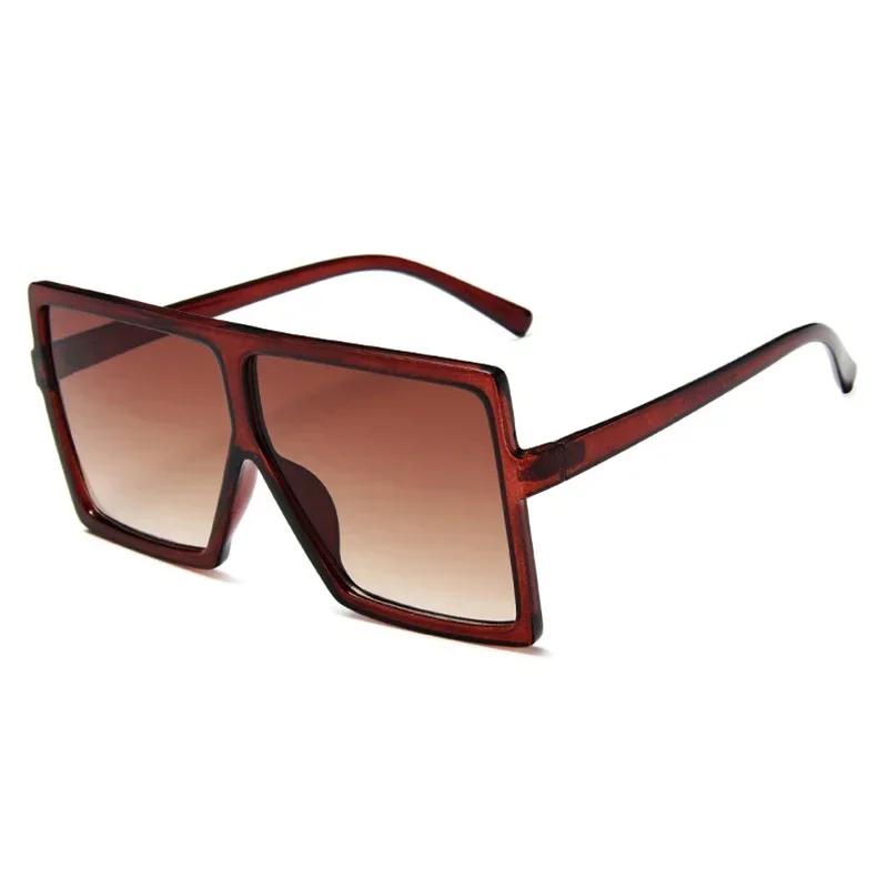 Fashion Luxury Designer Vintage Sunglasses Women Square Oversized Shades Trendy Party Travel Lady Glasses