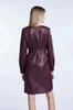 Stylish Handmade Dress Casual Party Women's Burgundy Real Lambskin Leather Dress