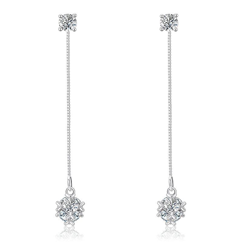 

Те же длинные серьги для женщин, серьги с кисточками из циркона, антиаллергенные серьги, универсальные