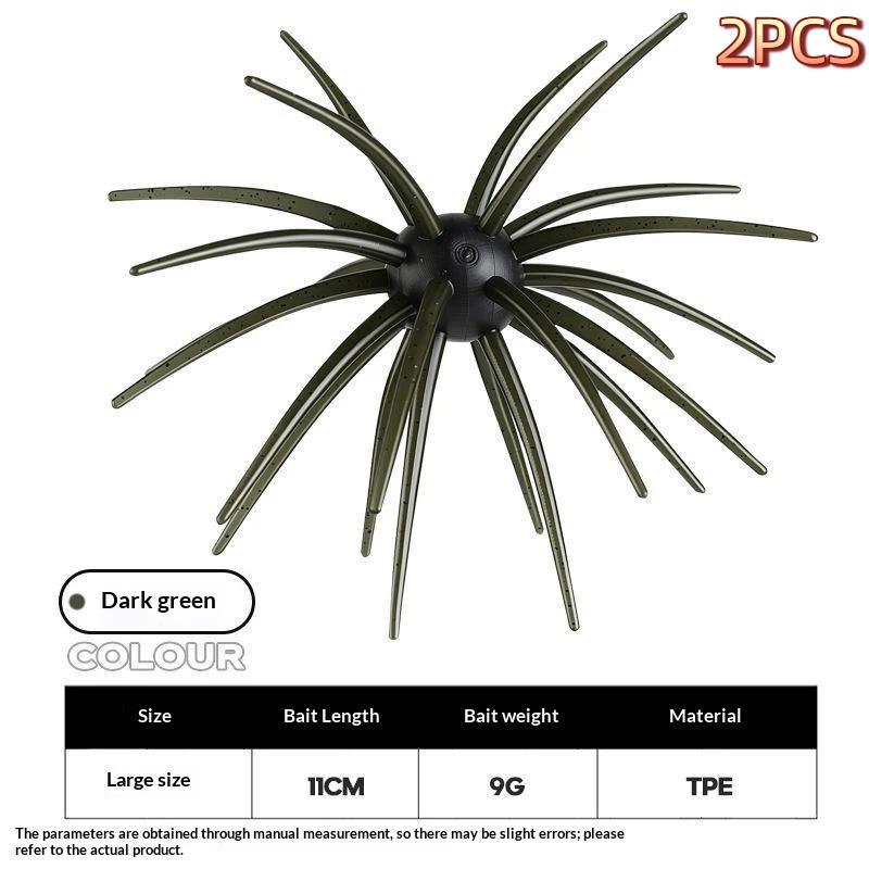 TPE Floating Sea Urchin Soft Lure 9g 19mm Bionic Bait Suitable for Jigging Saltwater Freshwater Fishing Use