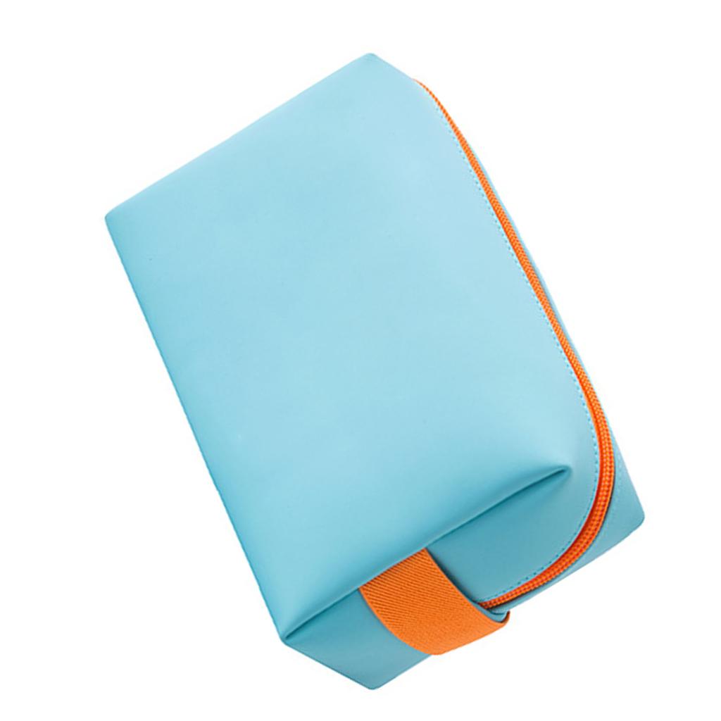 Travel Makeup Bag PU Leather Waterproof Large Capacity Portable Fashionable Cosmetic Bag