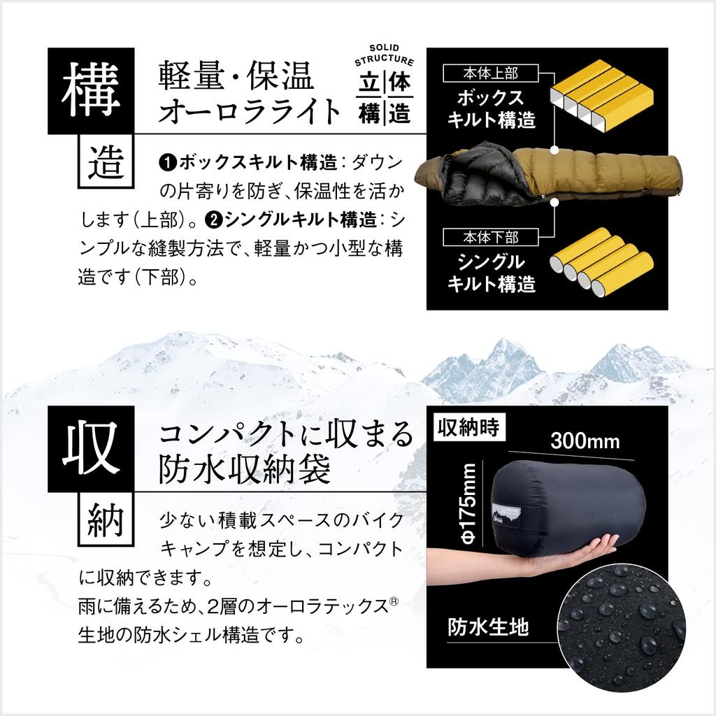 Daytona NANGA Motocicletă Sac de dormit pentru camping Tip mumie Primăvara VarăToamna Aurora Light 400DX Touring Edition 18941