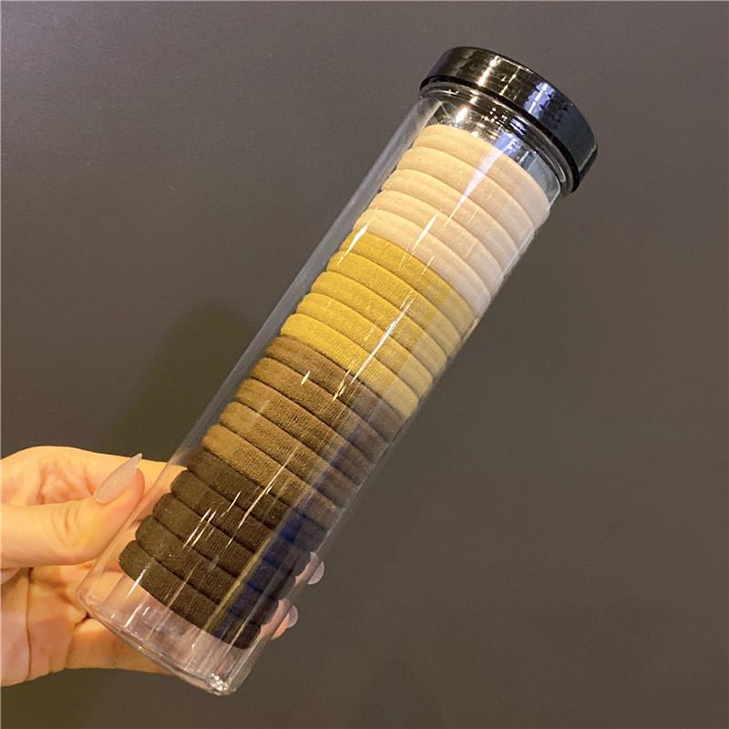 

Корейская женская резинка для волос с высокой эластичностью и кожаным чехлом - модный аксессуар для хвоста