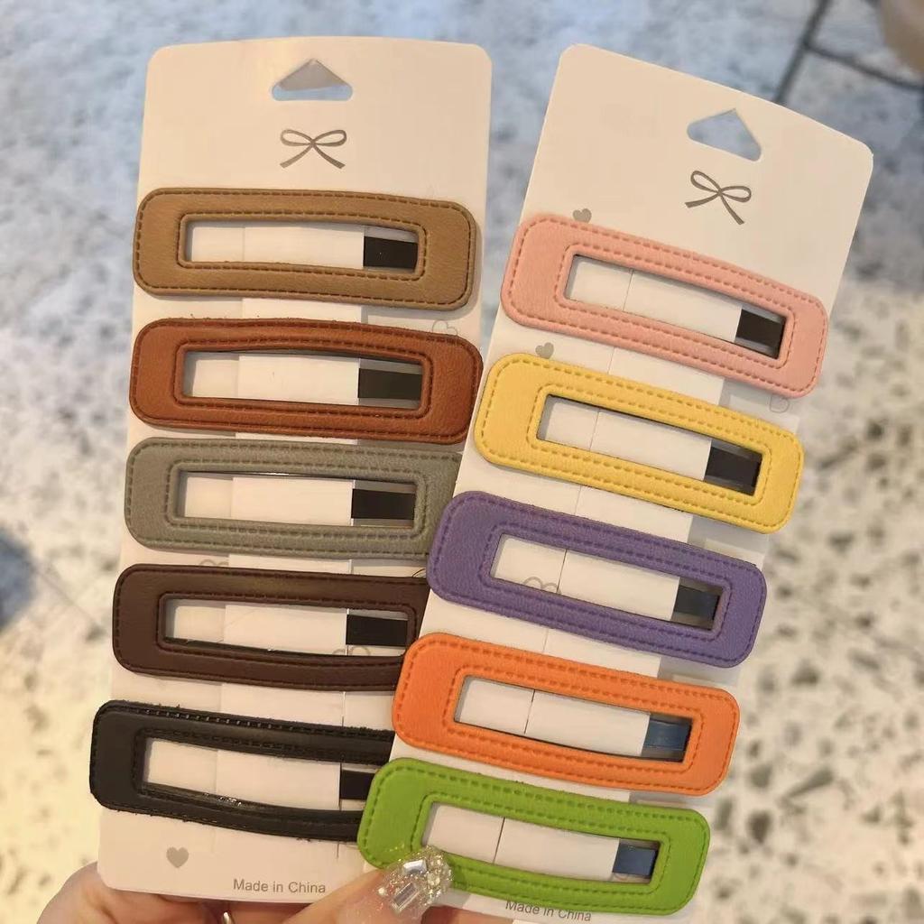 8 Pieces of New Hair Clip Girls Side Clip Candy Color Bb Clip Hair Card Sub Headdress