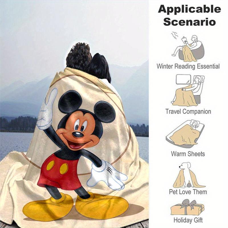 1pc. Cute Mickey Mouse Cartoon Blanket, Soft Warm Throw Blankets, Home Decor Gift Idea for Family Friends Birthday Christmas Present (Season