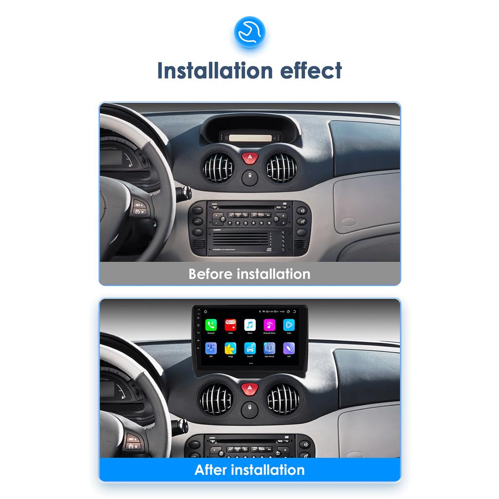 Hizpo Carplay 4G 2Din Android 13 Car Radio for Citroen C2 2002 - 2006 Citroen C3 Multimedia Video Player Intelligent Screen GPS DSP WIFI Autoradio SWC