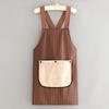 Waterproof Kitchen Apron Sleeveless Cross Back Cooking Baking Bibs with Removable Hand Towel Anti-fouling Restaurant Uniform