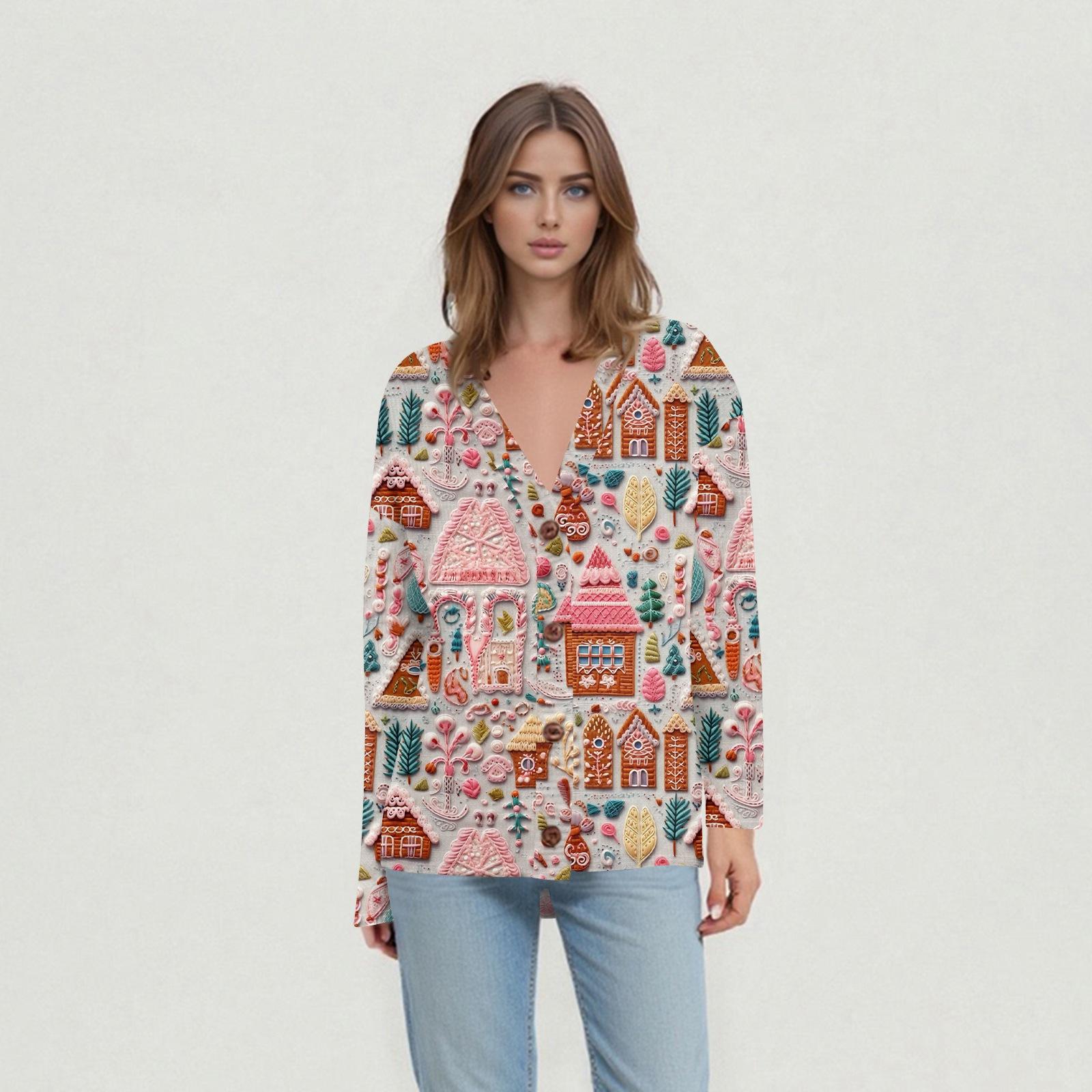 

Женские повседневные топы на каждый день Вязаный кардиган-жакет XXL