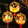 DIY Craft Kit Mid-Autumn Festival Lantern Transparent Light-Up Bunny Lantern  Home Decor