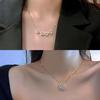 Necklace - Retro - Four-leaf Clover - Magnetic - Folding - Golden