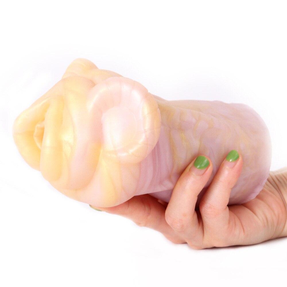 Male Sex Toys Silicone Masturbator Penis Training Pocket Vaginal Masturbation Cup Simulate Anal BDSM 18+