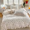 1pc Ruffles Duvet Cover Pure Cotton Comforter Cover Floral Style Bed Covers housse de couette Girls Quilt Cover (No Pillowcase)